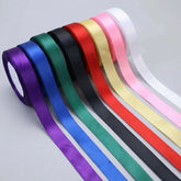 Satin ribbon set with 8 colors and 200 yards total for DIY crafts and gift wrapping