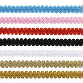 Gimp Braid Trim Ribbon– Main Product View Showing Elegant Wavy Solid Color Ribbon