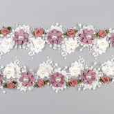 IDONGCAI lace flower pearl beads ribbon trim main image for wedding sewing and DIY crafts