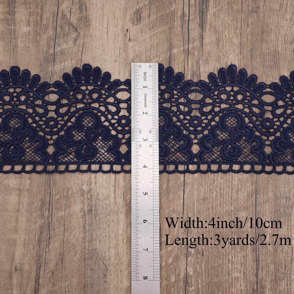 Europe Crown Venise Lace Trim showing width 4 inches and length 3 yards