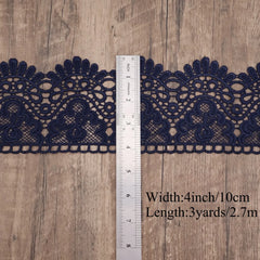 Europe Crown Venise Lace Trim showing width 4 inches and length 3 yards