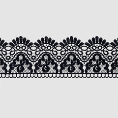 Europe Crown Venise Lace Trim 4 inch wide floral embroidered ribbon full view