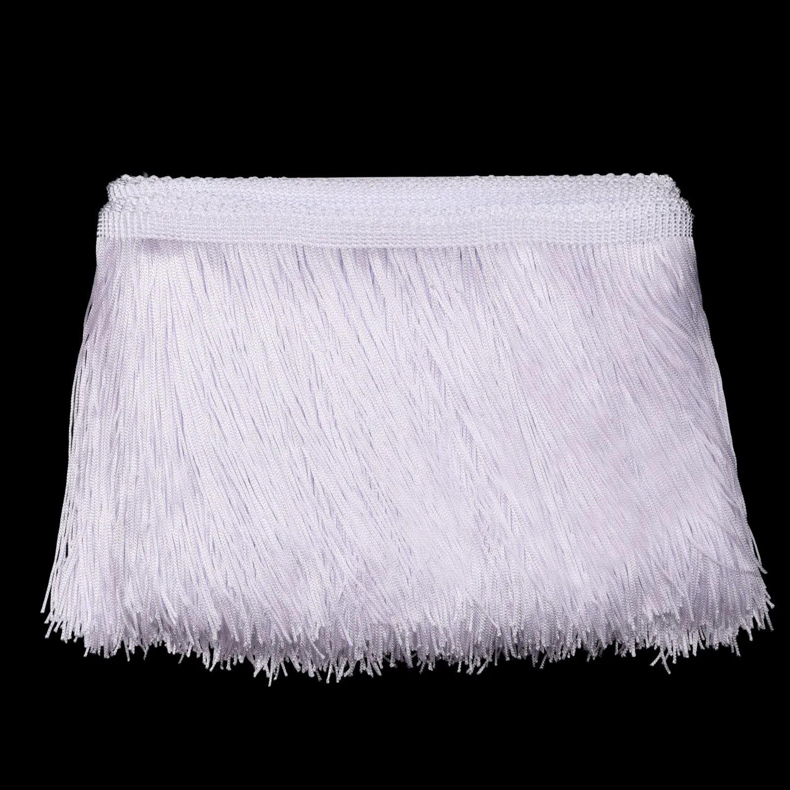 IDONGCAI Decorative Tassel Fringe Trim 6-inch Wide in White – Perfect for DIY Sewing, Furniture, Lampshades, and Craft Decorations