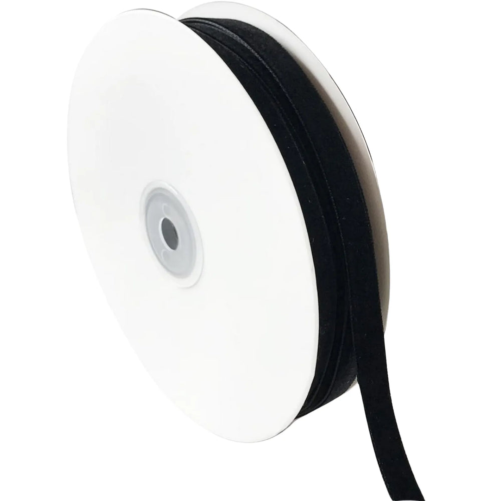 Black Idongcai Velvet Ribbon Roll, 25 Yards, Luxurious Velvet Fabric for Crafts, Gift Wrapping, DIY Projects, Elegant Wedding Ribbon