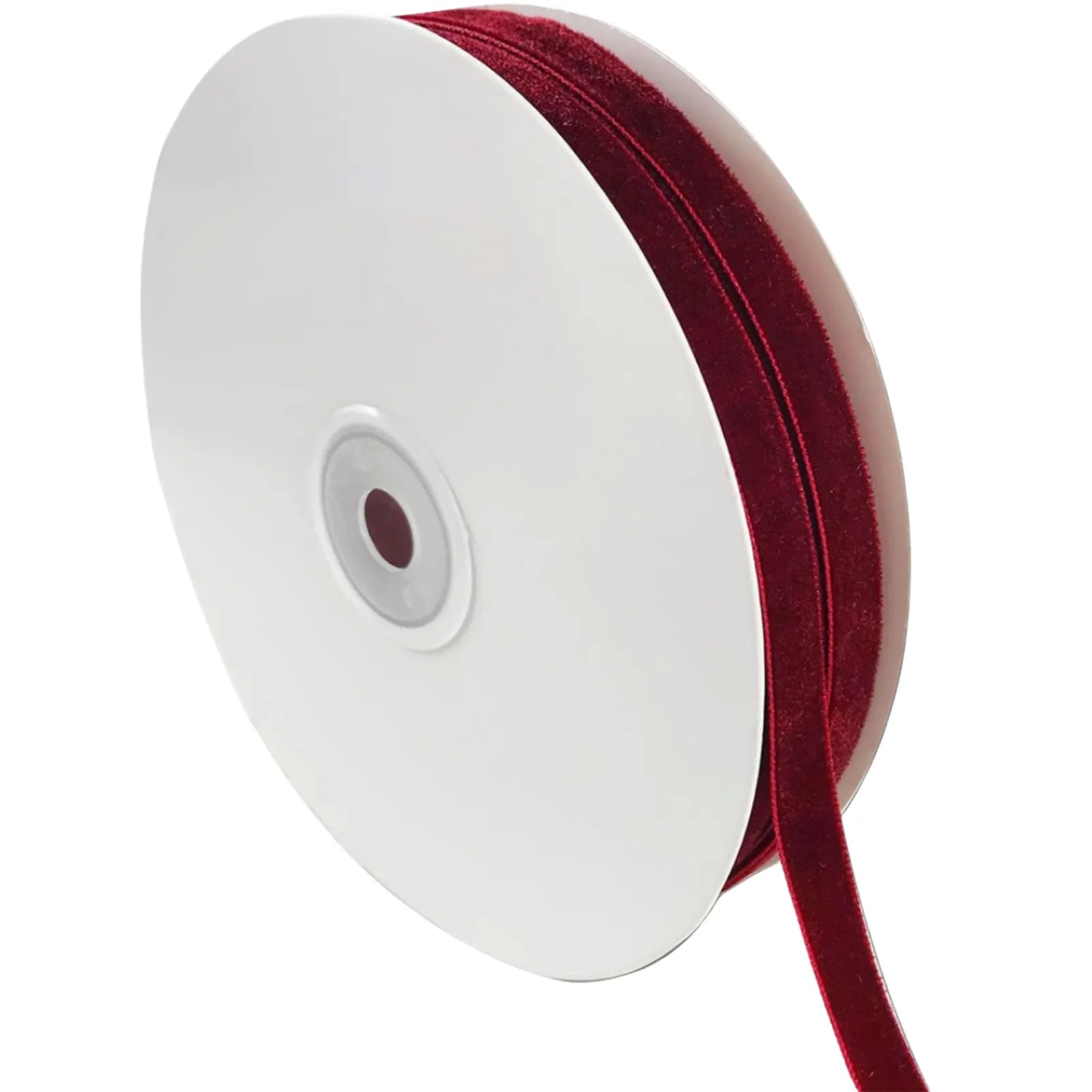 Burgundy Idongcai Velvet Ribbon Roll, 25 Yards, Luxurious Velvet Fabric for Crafts, Gift Wrapping, DIY Projects, Elegant Wedding Ribbon