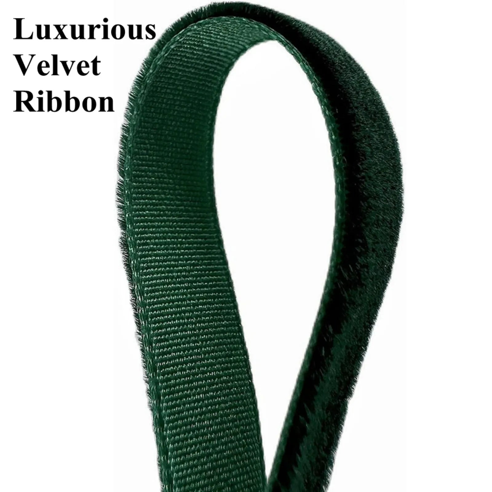 Idongcai Velvet Ribbon Roll Detail, 25 Yards, Showing Luxurious Velvet Texture for Crafts, Gift Wrapping, DIY Projects, Wedding Ribbon