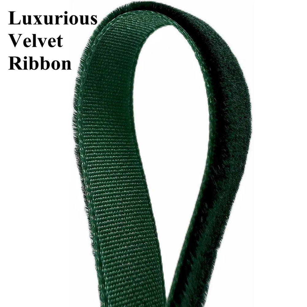 Idongcai Velvet Ribbon Roll Detail, 25 Yards, Showing Luxurious Velvet Texture for Crafts, Gift Wrapping, DIY Projects, Wedding Ribbon
