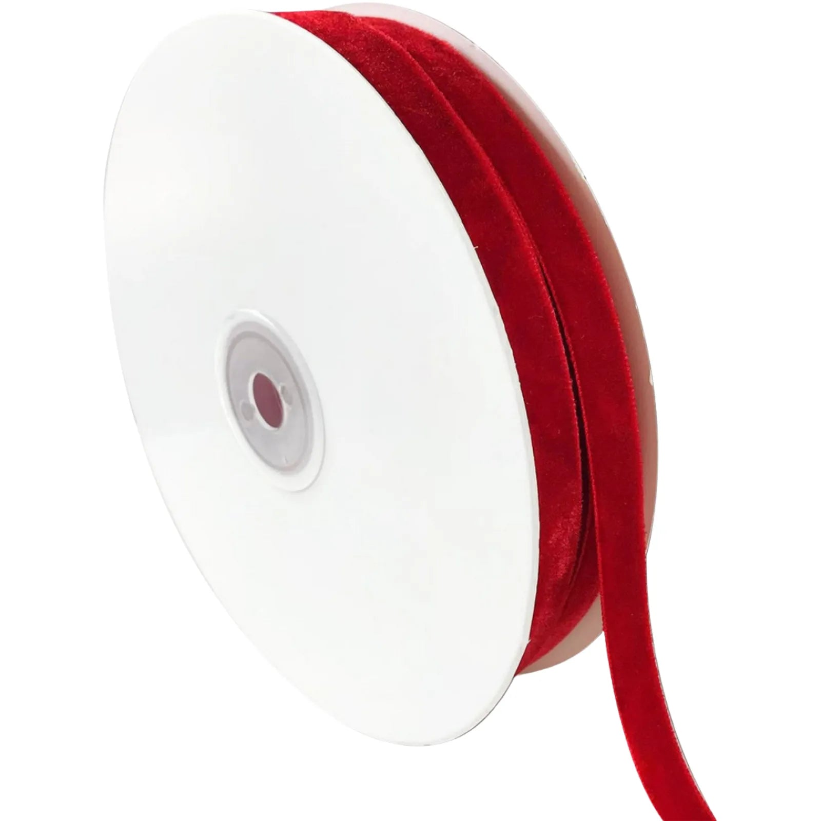 Red Idongcai Velvet Ribbon Roll, 25 Yards, Luxurious Velvet Fabric for Crafts, Gift Wrapping, DIY Projects, Elegant Wedding Ribbon