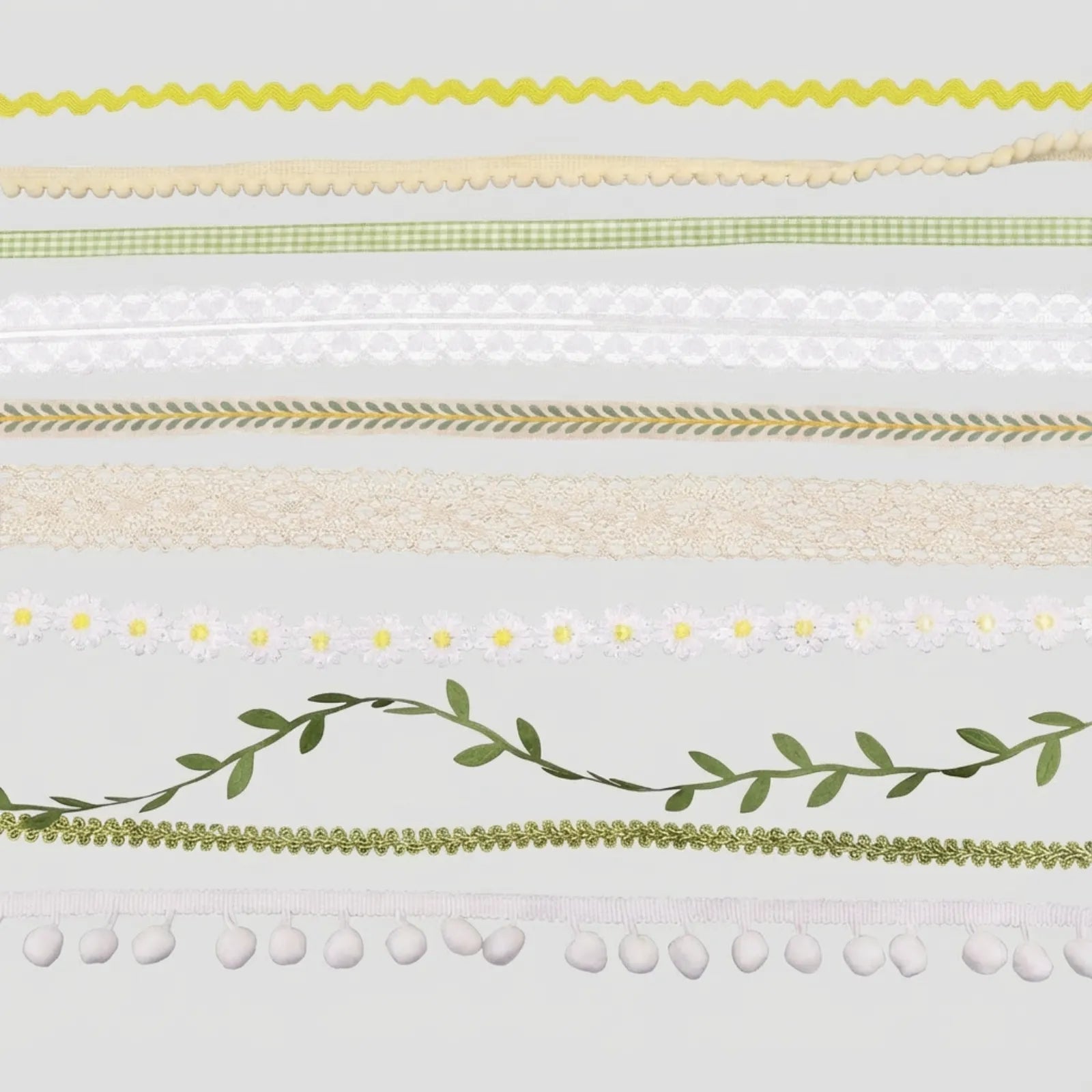 IDONGCAI Vintage Lace Ribbon Set – 12 Styles, 24 Yards Crochet Scalloped Trim – Perfect for Sewing, Baby Clothes & DIY Crafts