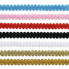 Gimp Braid Trim Ribbon– Main Product View Showing Elegant Wavy Solid Color Ribbon