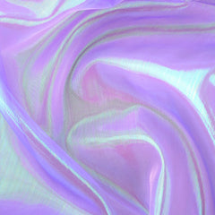 Purple textured iridescent chiffon fabric, product SKU image