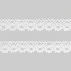 IDONGCAI White Cotton Crochet Lace Trim – Soft, Handcrafted Cotton Lace Roll for Sewing, DIY, Scrapbooking, and Home Decor